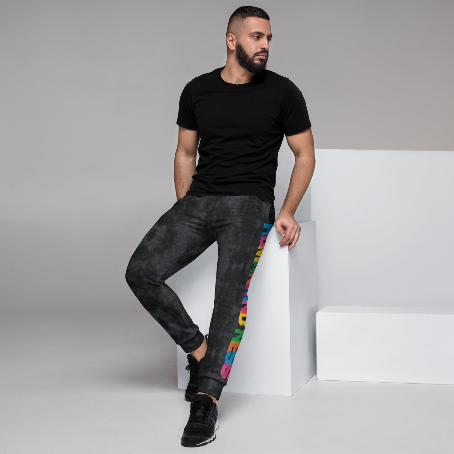 Abstract Black Joggers