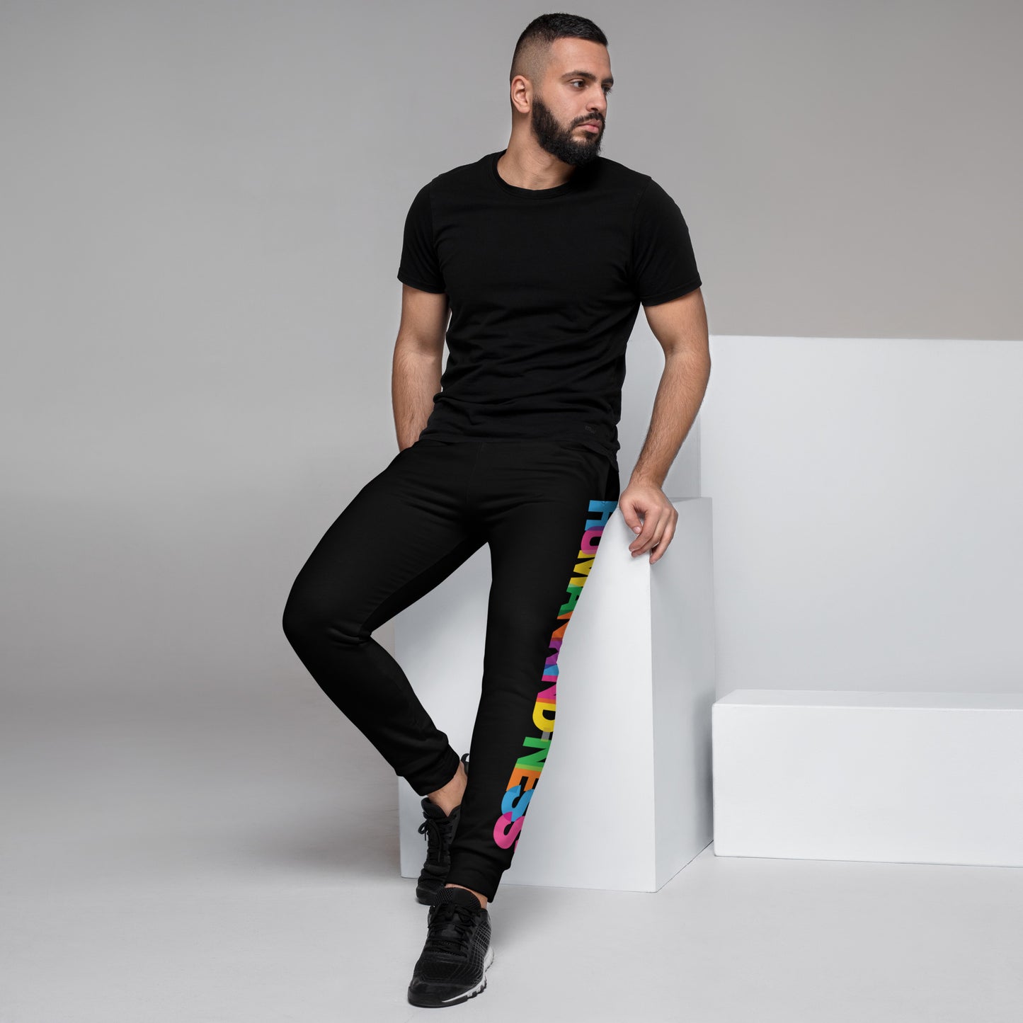 HUMANKIND-NESS Black Joggers