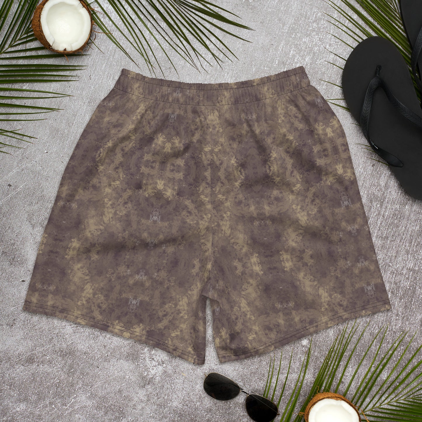 Abstract Brown Athletic Shorts