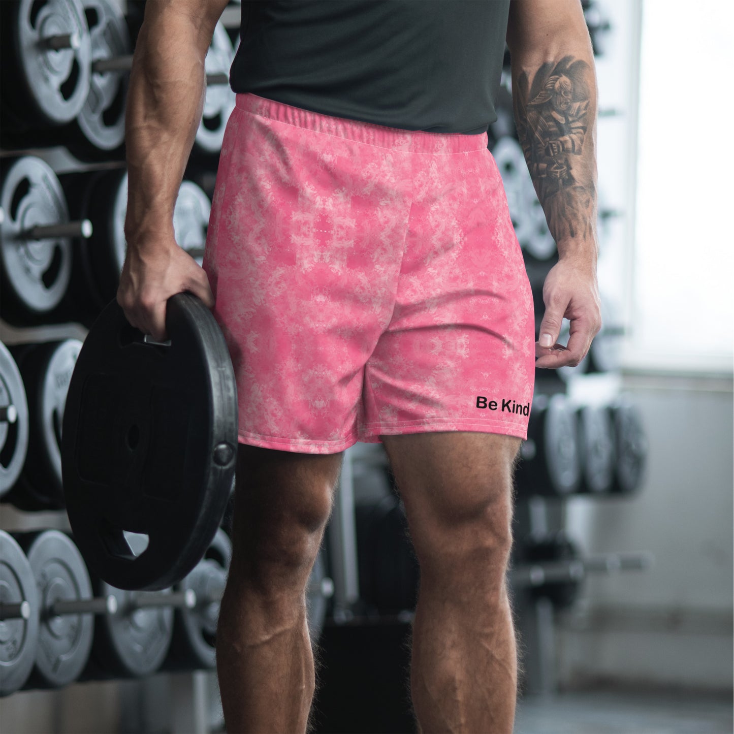 Abstract Pink Athletic Shorts