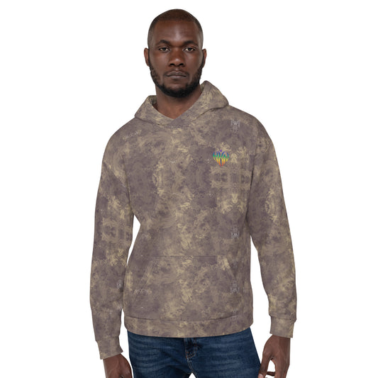 Abstract Brown Hoodie