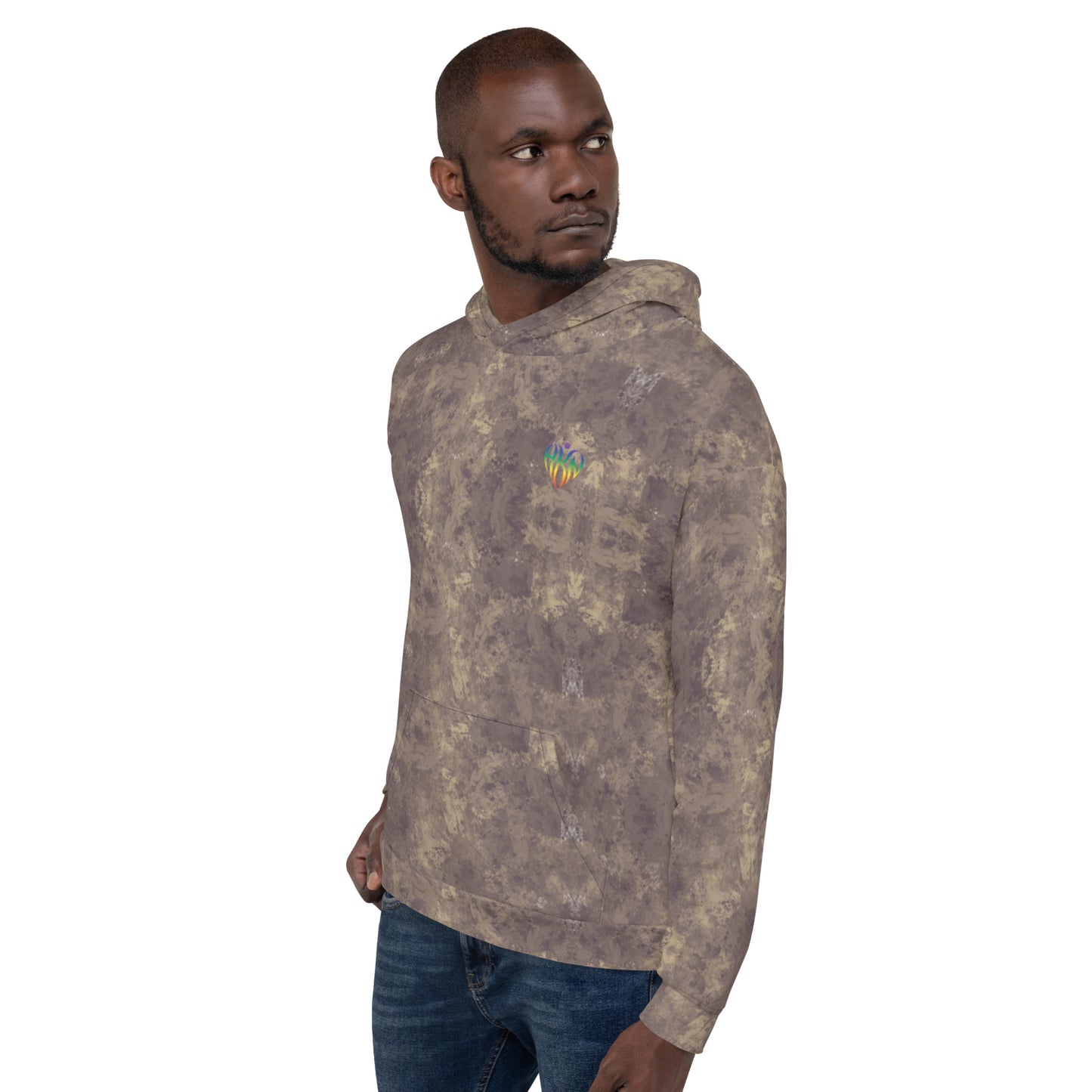 Abstract Brown Hoodie