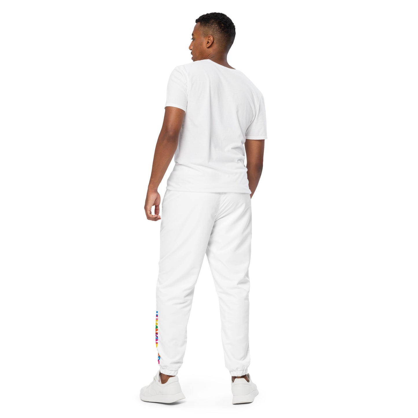 HUMANKIND-NESS White Track Pants