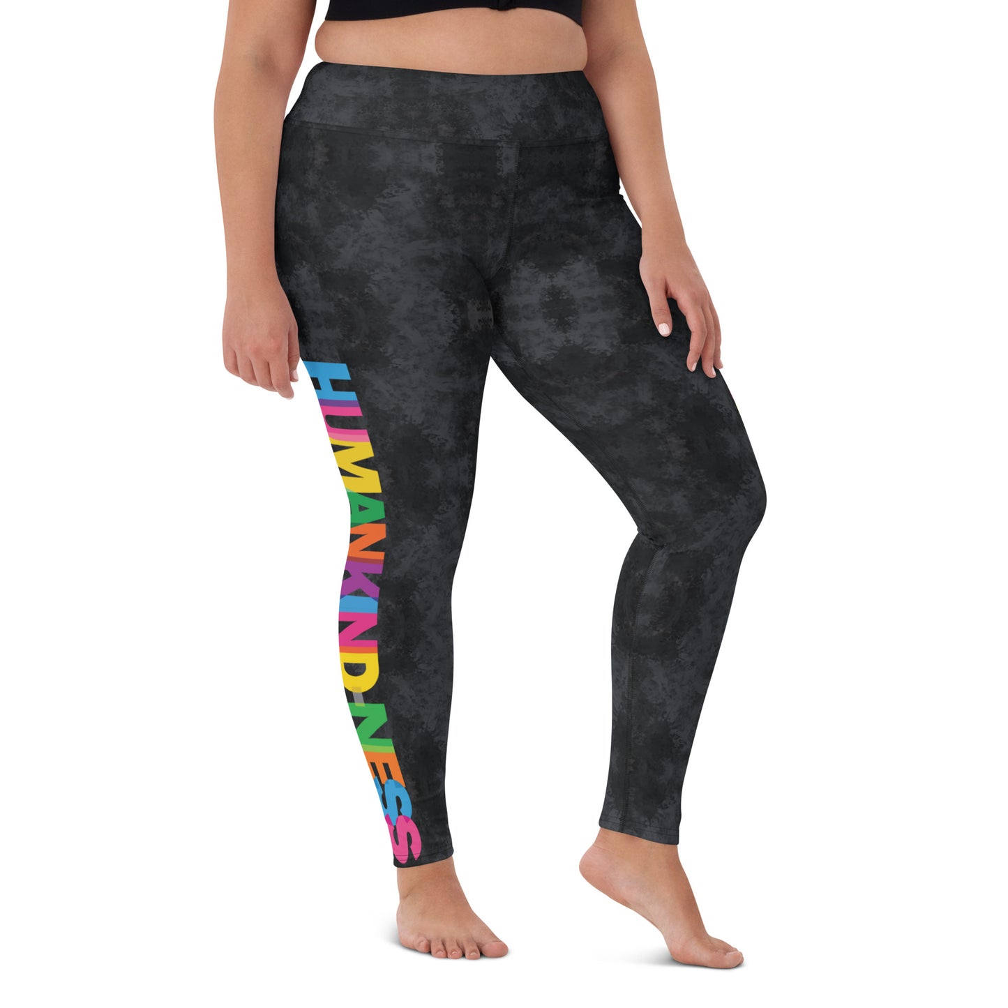 Abstract Black Leggings