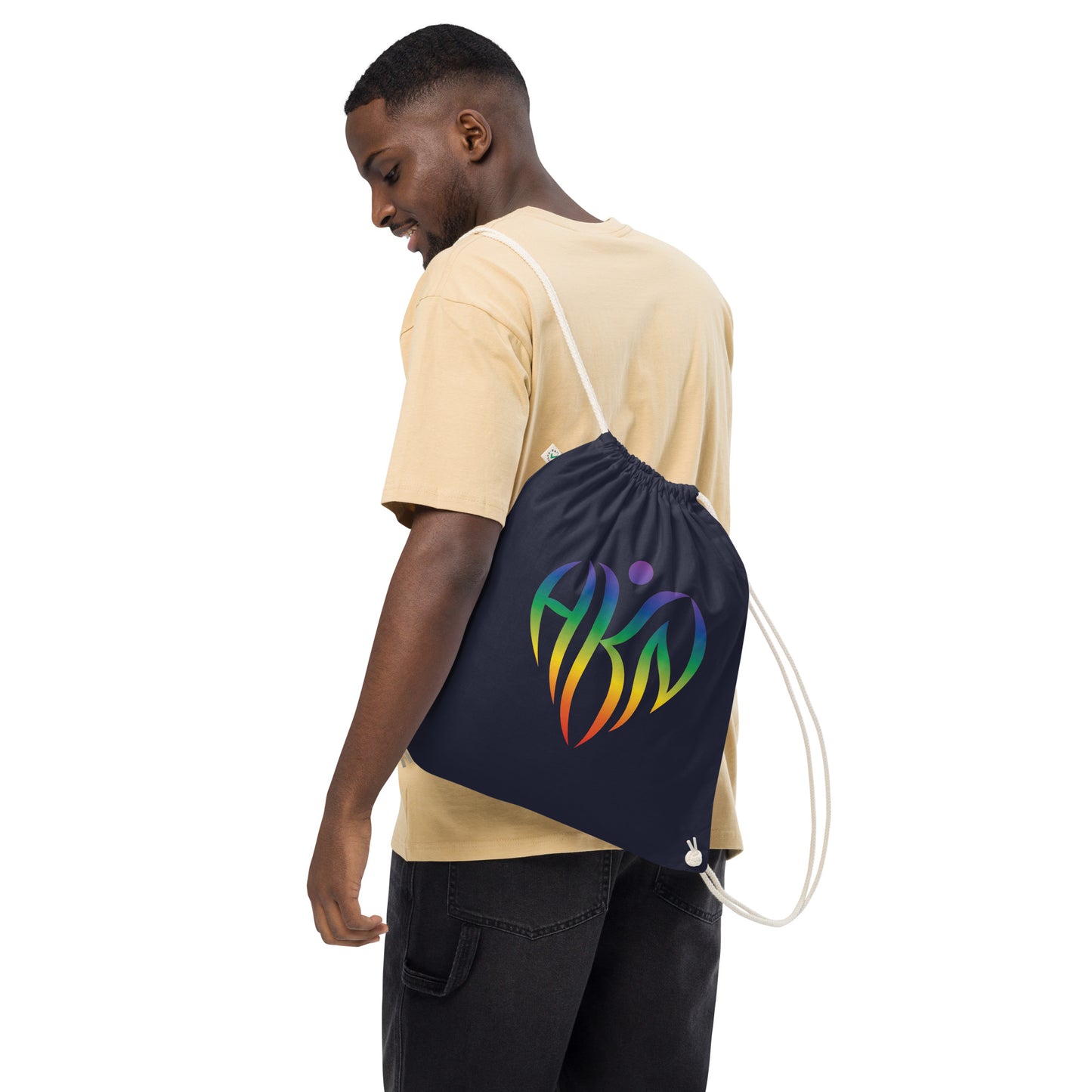 Rainbow HKN Drawstring Bag