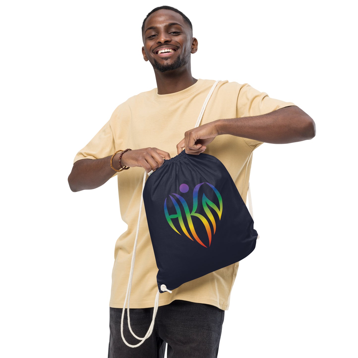 Rainbow HKN Drawstring Bag