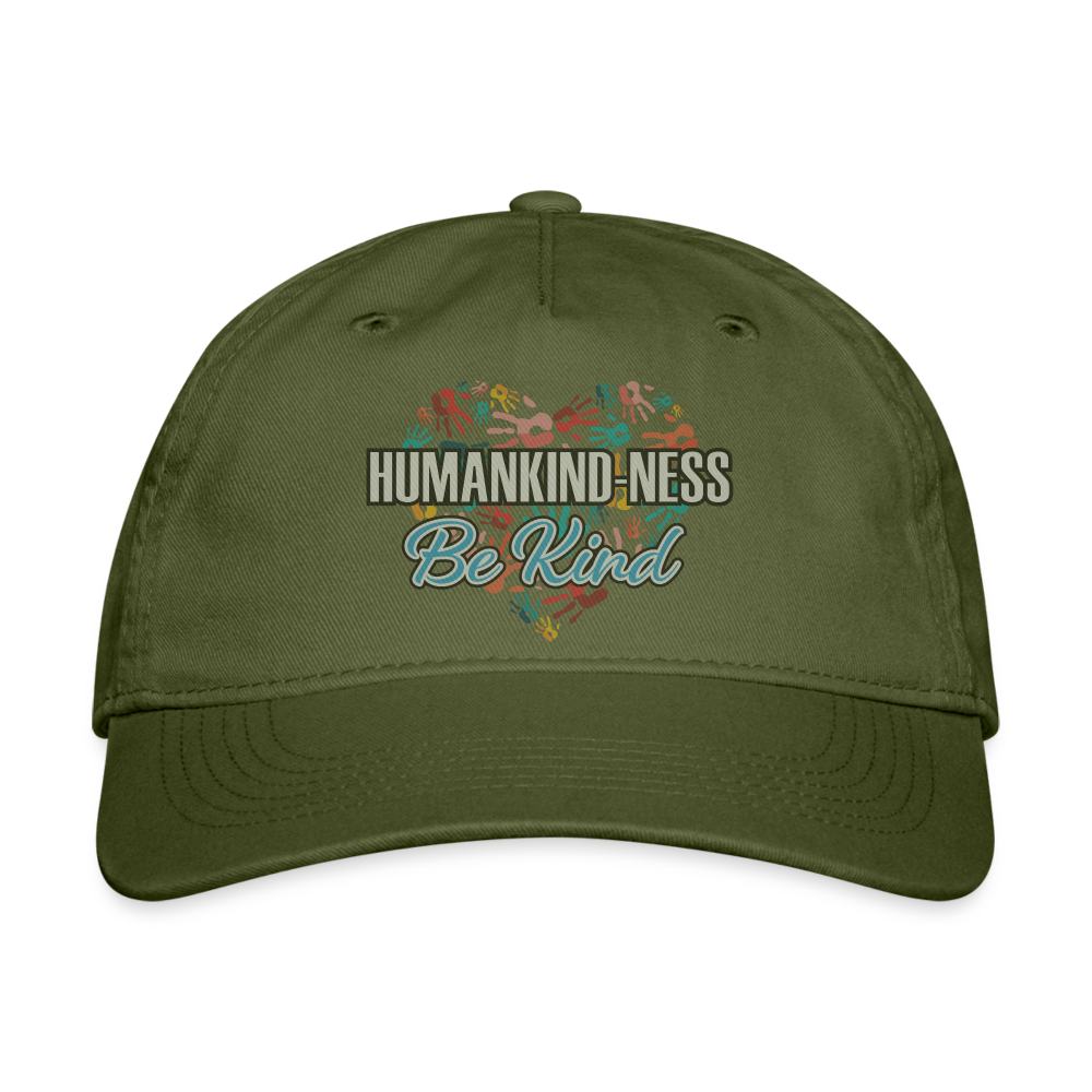 Humankind-Ness Baseball Cap - olive green