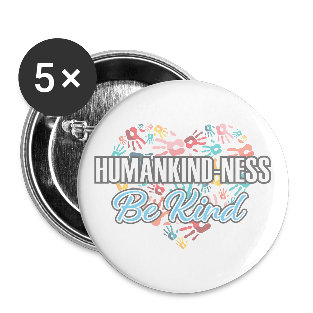 Humankind-Ness Large Buttons (5-pack) - white